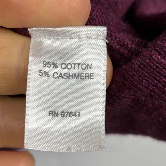 Pure Jill Kimono Cotton Sweater Tunic Top XL Burgundy Oversize Lagenlook Pocket - Picture 6 of 11